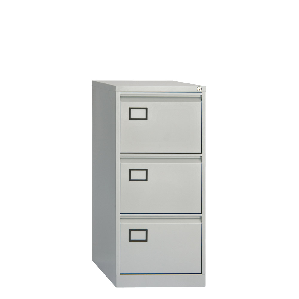 3 Drawer Locking Filing Cabinet - Goose Grey