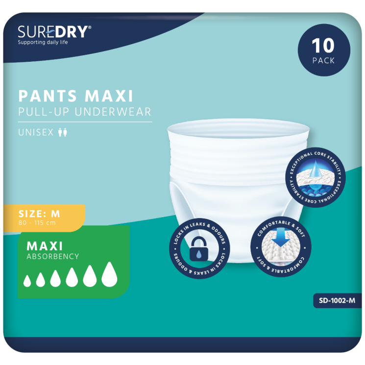 SureDry Pants Maxi - Medium - Pack 10