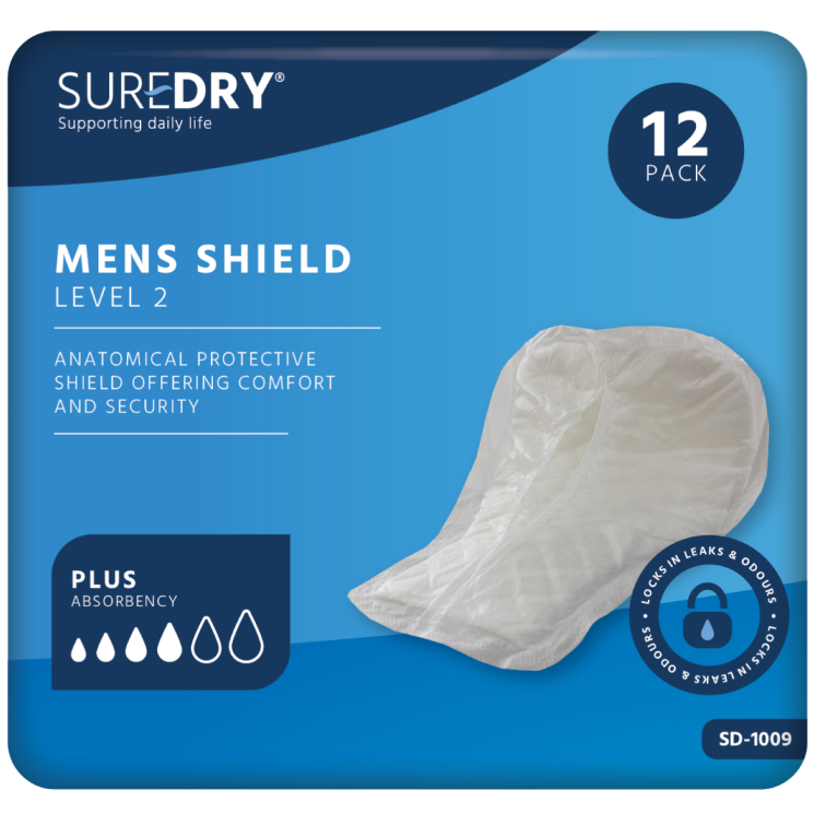 SureDry Mens Shield Level 2 - Pack 12
