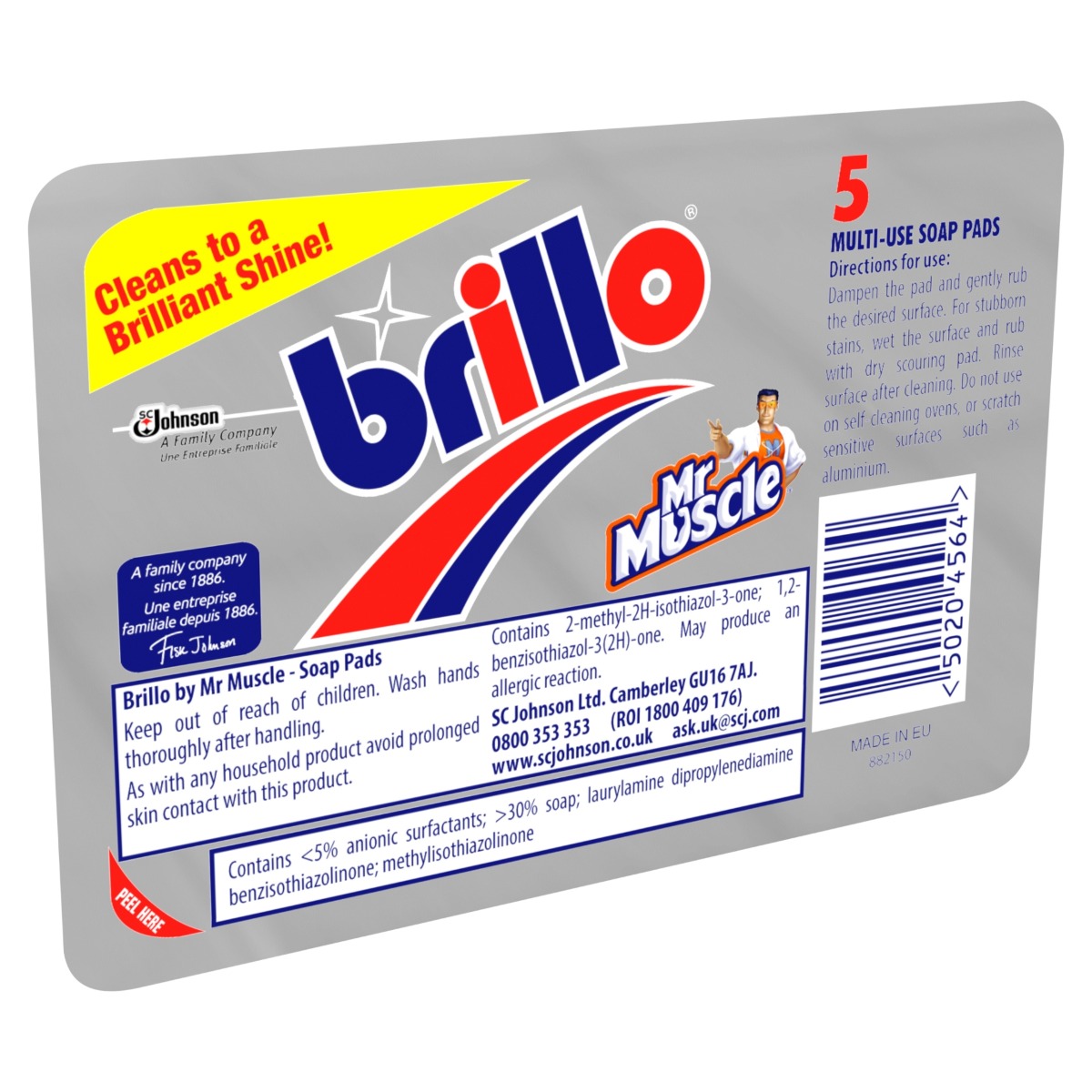 Soap Filled Pads 'Brillo'  -  Pack 5