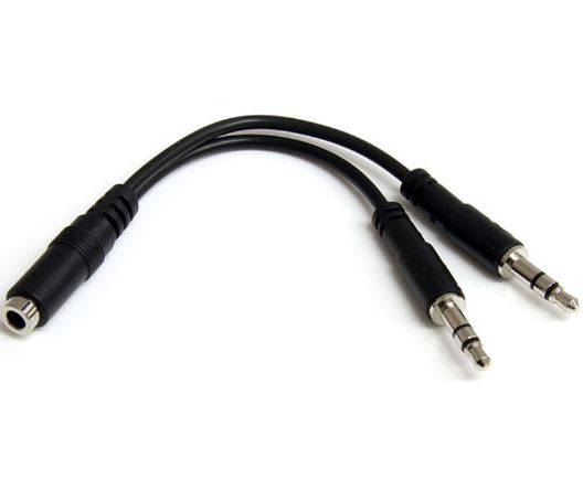 Stereo Cable Splitter (Comprising Of 1 X 1-4 Stereo Jack Plug To 2 X 1-4 Stereo Jack Sockets) - Each