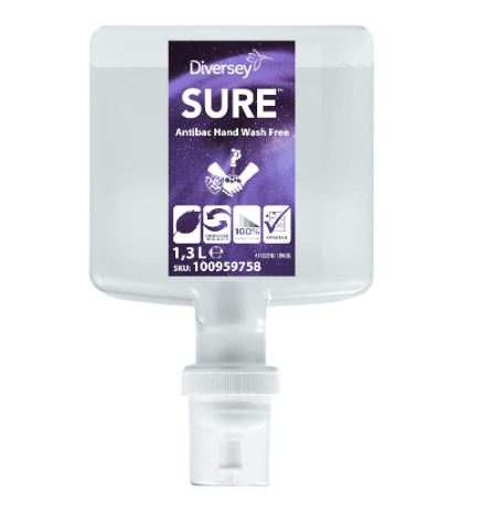 Sure Antibac Handwash. Free IC, 1.3L - Case of 4