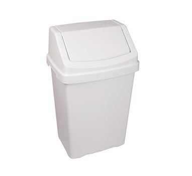 Swing Bin Plastic White 50L White - Each
