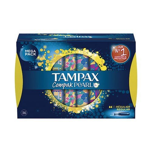 Tampax Compak Pearl Regular - Pack of 36 - Case of 4