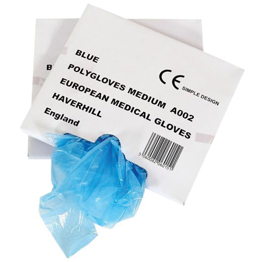 Blue Polythene Non-Sterile Gloves