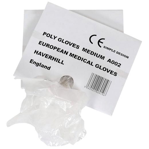Clear Polythene Non-Sterile Gloves