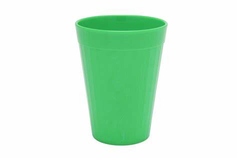 Tumbler Polycarbonate Green Fluted 7oz  
