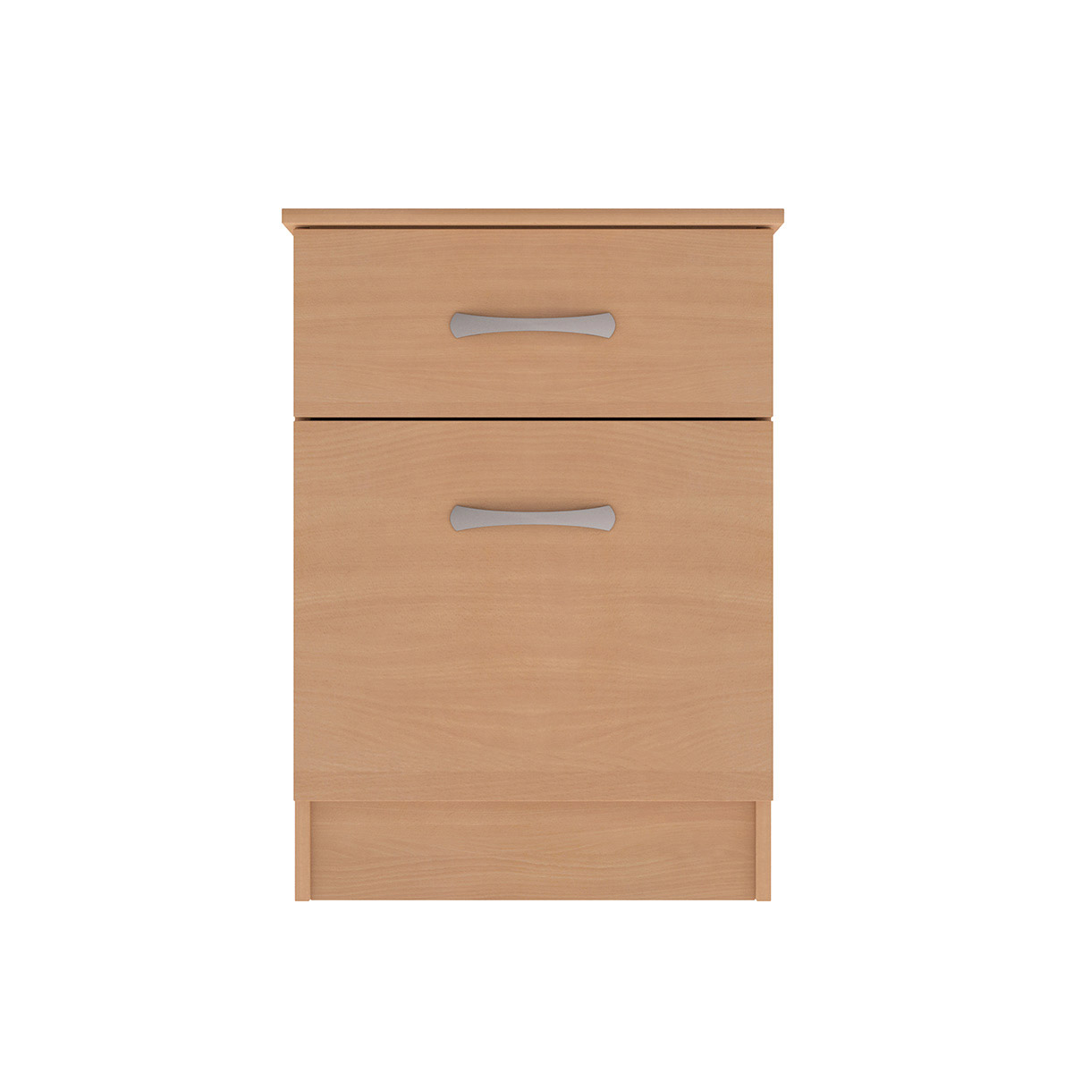 Cadiz Locking Bedside Cabinet - Door & Drawer - Beech