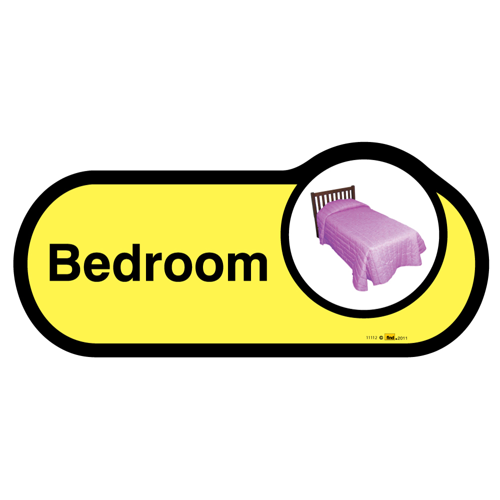 Bedroom Door Sign Yellow