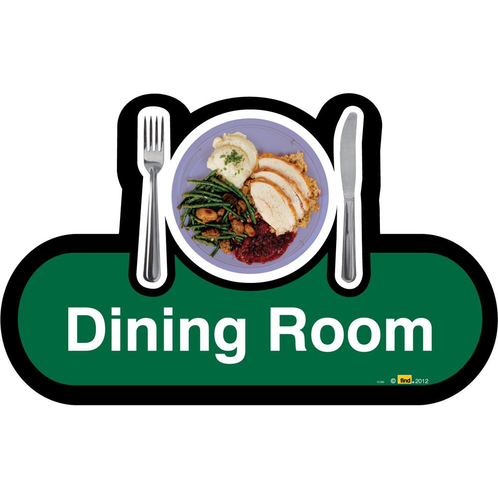 Dining Room Door Sign Green