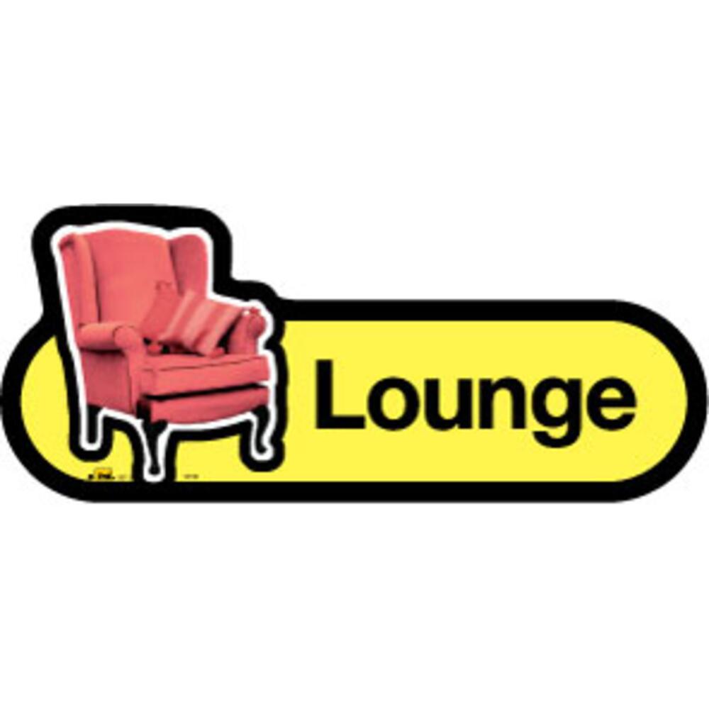 Lounge Door Sign Yellow