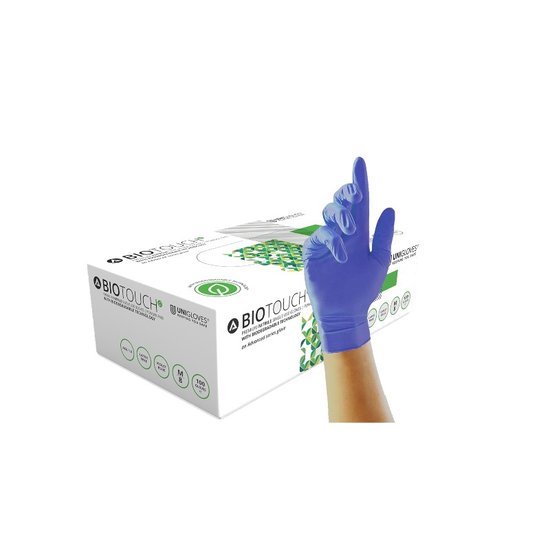 BioTouch Blue - Biodegradable Nitrile Glove - XL - Box 100