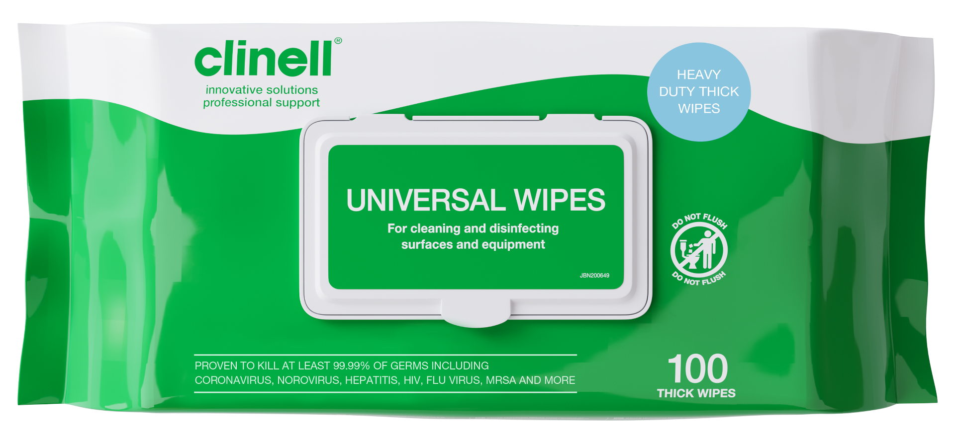 Clinell Universal Surface Wipes  - Pack 100
